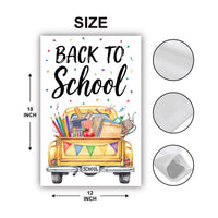 Back to School Garden Flag, 12x18 Double Sided Yard Flag, School Pride Decor, Fun Classroom Welcome Outdoor Decor, New Student Gift