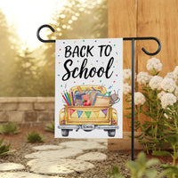 Back to School Garden Flag, 12x18 Double Sided Yard Flag, School Pride Decor, Fun Classroom Welcome Outdoor Decor, New Student Gift