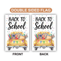 Back to School Garden Flag, 12x18 Double Sided Yard Flag, School Pride Decor, Fun Classroom Welcome Outdoor Decor, New Student Gift