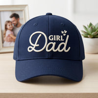 Custom Girl Dad Embroidered Hat, Personalized Father Daughter Baseball Cap, Low Profile Dad Hat, New Parent Gift, Everyday Cap Gift