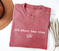 Funny Mahjong Player Shirt, It's About Bam Time Tee, Bamboo Tile Game Night Top, Mahjong Lover Outfit, Vintage Card Club Gift For Her