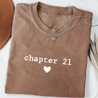 Personalized 21st Birthday Chapter Shirt, Custom Age Milestone Tee, Minimal Heart Graphic Top, Funny Birthday Outfit, Gift for Her 2026
