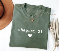 Personalized 21st Birthday Chapter Shirt, Custom Age Milestone Tee, Minimal Heart Graphic Top, Funny Birthday Outfit, Gift for Her 2026