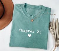 Personalized 21st Birthday Chapter Shirt, Custom Age Milestone Tee, Minimal Heart Graphic Top, Funny Birthday Outfit, Gift for Her 2026