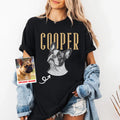 Personalized Pet Photo And Name Shirt, Custom Dog Portrait Tee, Custom Animal Memorial T-Shirt, Dog Mom Cat Mom Gift, Pet Loss Gift