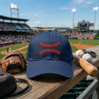 Baseball Stitch Embroidered Hat, Sports Fan Game Day Dad Hat, Adjustable Cotton Cap, Baseball Mom Coach Gift, Team Gift for Player