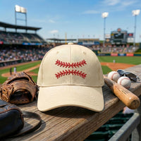 Baseball Stitch Embroidered Hat, Sports Fan Game Day Dad Hat, Adjustable Cotton Cap, Baseball Mom Coach Gift, Team Gift for Player