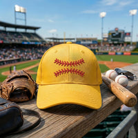 Baseball Stitch Embroidered Hat, Sports Fan Game Day Dad Hat, Adjustable Cotton Cap, Baseball Mom Coach Gift, Team Gift for Player