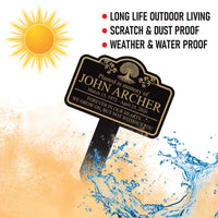 Planted in Memory Aluminum Yard Sign, Personalized Memorial Garden Stake, 10x14 Rust-Free Grave Marker, Custom Name Outdoor Remembrance Sign