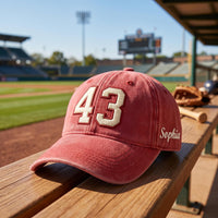 Personalized Baseball Number Embroidered Hat, Custom Player Name Cap, Vintage Game Day Dad Hat, Sports Team Gift, Gift for Players