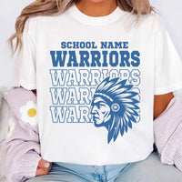 Personalized School Mascot Shirt, Custom Team Spirit Tee, Stacked Varsity Mascot Design, School Pride Outfit, Custom Team Gift for Fans