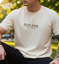 Personalized Dog Dad Shirt, Custom Pet Daddy Est Year Tee, Minimal Pup Lover Apparel, Father's Day Gift for Him, Daddy of Dogs Gift