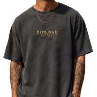 Personalized Dog Dad Shirt, Custom Pet Daddy Est Year Tee, Minimal Pup Lover Apparel, Father's Day Gift for Him, Daddy of Dogs Gift