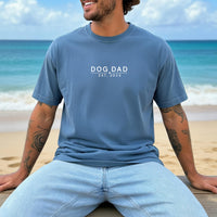 Personalized Dog Dad Shirt, Custom Pet Daddy Est Year Tee, Minimal Pup Lover Apparel, Father's Day Gift for Him, Daddy of Dogs Gift