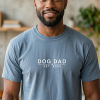 Personalized Dog Dad Shirt, Custom Pet Daddy Est Year Tee, Minimal Pup Lover Apparel, Father's Day Gift for Him, Daddy of Dogs Gift