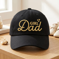 Custom Girl Dad Embroidered Hat, Personalized Father Daughter Baseball Cap, Low Profile Dad Hat, New Parent Gift, Everyday Cap Gift