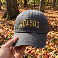 Custom Upside Down Text Embroidered Hat, Funny Personalized Name Cap, Adjustable Cotton Cap, Sarcastic Gift for Her, Custom Hat Gift