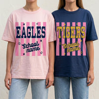 Custom School Mascot Shirt, Personalized Team Spirit Tee, Eagles Tigers Game Day Top, Cute Teacher Student Outfit, Back to School Gift