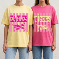 Custom School Mascot Shirt, Personalized Team Spirit Tee, Eagles Tigers Game Day Top, Cute Teacher Student Outfit, Back to School Gift