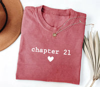 Personalized 21st Birthday Chapter Shirt, Custom Age Milestone Tee, Minimal Heart Graphic Top, Funny Birthday Outfit, Gift for Her 2026