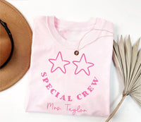 Personalized Special Crew Teacher Shirt, Custom Teacher Name Tee, Star Classroom Team Shirt, Back to School Gift, Gift for Teacher