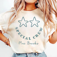 Personalized Special Crew Teacher Shirt, Custom Teacher Name Tee, Star Classroom Team Shirt, Back to School Gift, Gift for Teacher