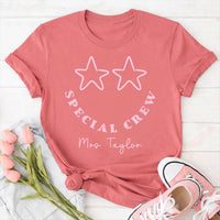 Personalized Special Crew Teacher Shirt, Custom Teacher Name Tee, Star Classroom Team Shirt, Back to School Gift, Gift for Teacher