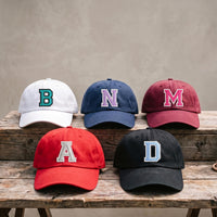 Personalized Varsity Letter Embroidered Hat, Custom Initial Baseball Cap, Adjustable Cotton Cap, School Team Gift, Custom Monogram Gift