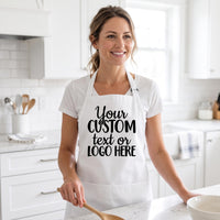 Custom Logo or Text Apron, Personalized Cooking Apron, Custom Chef Apron, Baking Apron, BBQ Apron, Restaurant Staff Apron, Gift for Baker