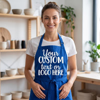 Custom Logo or Text Apron, Personalized Cooking Apron, Custom Chef Apron, Baking Apron, BBQ Apron, Restaurant Staff Apron, Gift for Baker
