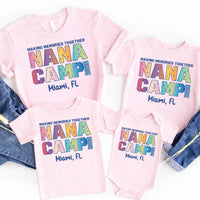Personalized Papa Camp Shirt, Custom Nana Camp Family Tee, Matching Grandparent Vacation Shirt, Kids Camp Reunion Outfit, Gift for Grandpa