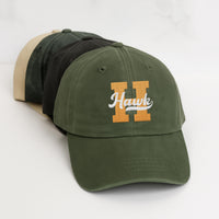 Personalized School Mascot Embroidered Hat, Custom Team Name Letter Cap, Adjustable Cotton Cap, Game Day Gift, Student Spirit Gift