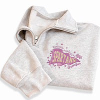 Personalized School Embroidered Quarter Zip Sweatshirt, Custom Mascot Pullover, Club Team Apparel, Student Cozy Layer, Custom Team Gift