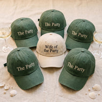 Personalized Wife of the Party Embroidered Hat, Custom Bridal Party Caps, Bachelorette Outfit Hat, Bridesmaid Gift, Wedding Party Favor