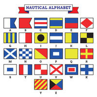 Personalized Nautical Alphabet Shirt, Custom Signal Flag Name Tee, Sailor Boating Crewneck Tee, Cruise Vacation Outfit, Gift for Sailor