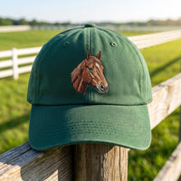 Personalized Horse Portrait Embroidered Hat, Custom Pet Photo Baseball Cap, Low Profile Dad Hat, Equestrian Rider Gift, Pet Lover Gift