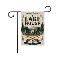 Personalized Lake House Garden Flag, 12x18 Double Sided Yard Flag, Family Established Flag, Lake Champlain Porch Decor, Housewarming Gift