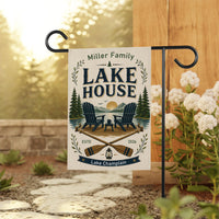 Personalized Lake House Garden Flag, 12x18 Double Sided Yard Flag, Family Established Flag, Lake Champlain Porch Decor, Housewarming Gift