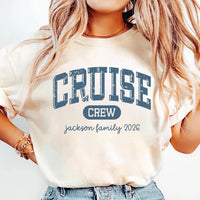 Personalized Cruise Crew Family Shirt, Custom Jackson Family Vacation Tee, Matching Cruise Trip Outfit, Group Travel Tee, Cruise Gift 2026