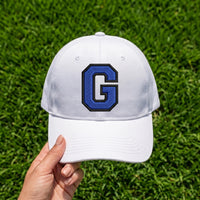 Personalized Varsity Letter Embroidered Hat, Custom Initial Baseball Cap, Adjustable Cotton Cap, School Team Gift, Custom Monogram Gift