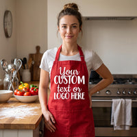 Custom Logo or Text Apron, Personalized Cooking Apron, Custom Chef Apron, Baking Apron, BBQ Apron, Restaurant Staff Apron, Gift for Baker