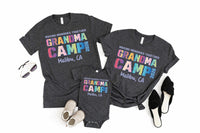 Personalized Papa Camp Shirt, Custom Nana Camp Family Tee, Matching Grandparent Vacation Shirt, Kids Camp Reunion Outfit, Gift for Grandpa