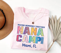 Personalized Papa Camp Shirt, Custom Nana Camp Family Tee, Matching Grandparent Vacation Shirt, Kids Camp Reunion Outfit, Gift for Grandpa
