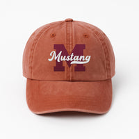 Personalized School Mascot Embroidered Hat, Custom Team Name Letter Cap, Adjustable Cotton Cap, Game Day Gift, Student Spirit Gift