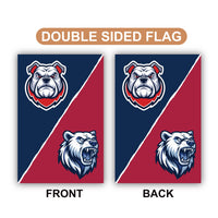Custom Mascot Garden Flag, 12x18 Double Sided Outdoor Decor, Team Rivalry Yard Flag, School Spirit Porch Accent, Game Day Gift