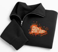Personalized School Embroidered Quarter Zip Sweatshirt, Custom Mascot Pullover, Club Team Apparel, Student Cozy Layer, Custom Team Gift