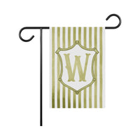 Personalized Monogram Garden Flag, 12x18 Double Sided Yard Flag, Family Last Name Sign, Green Stripe Porch Decor, Housewarming Gift