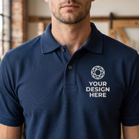 Custom Logo Polo Shirt, Front and Back Logo Design, Company Uniform for Staff, Business Team Apparel, Church Groups and Golf Event Polo