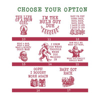 Custom Funny Christmas Shirt, Choose Your Holiday Quote Tee, Retro Christmas Song T Shirt, Funny Quote Tee, Christmas Gift for Her