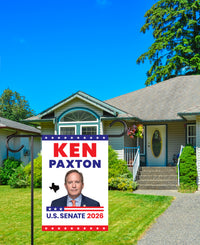 Ken Paxton For Texas Senate 2026 Garden Flag, Double Sided, 2026 Senate Flag, Elections Flag, Republican Sign, Race Red White & Blue Flag